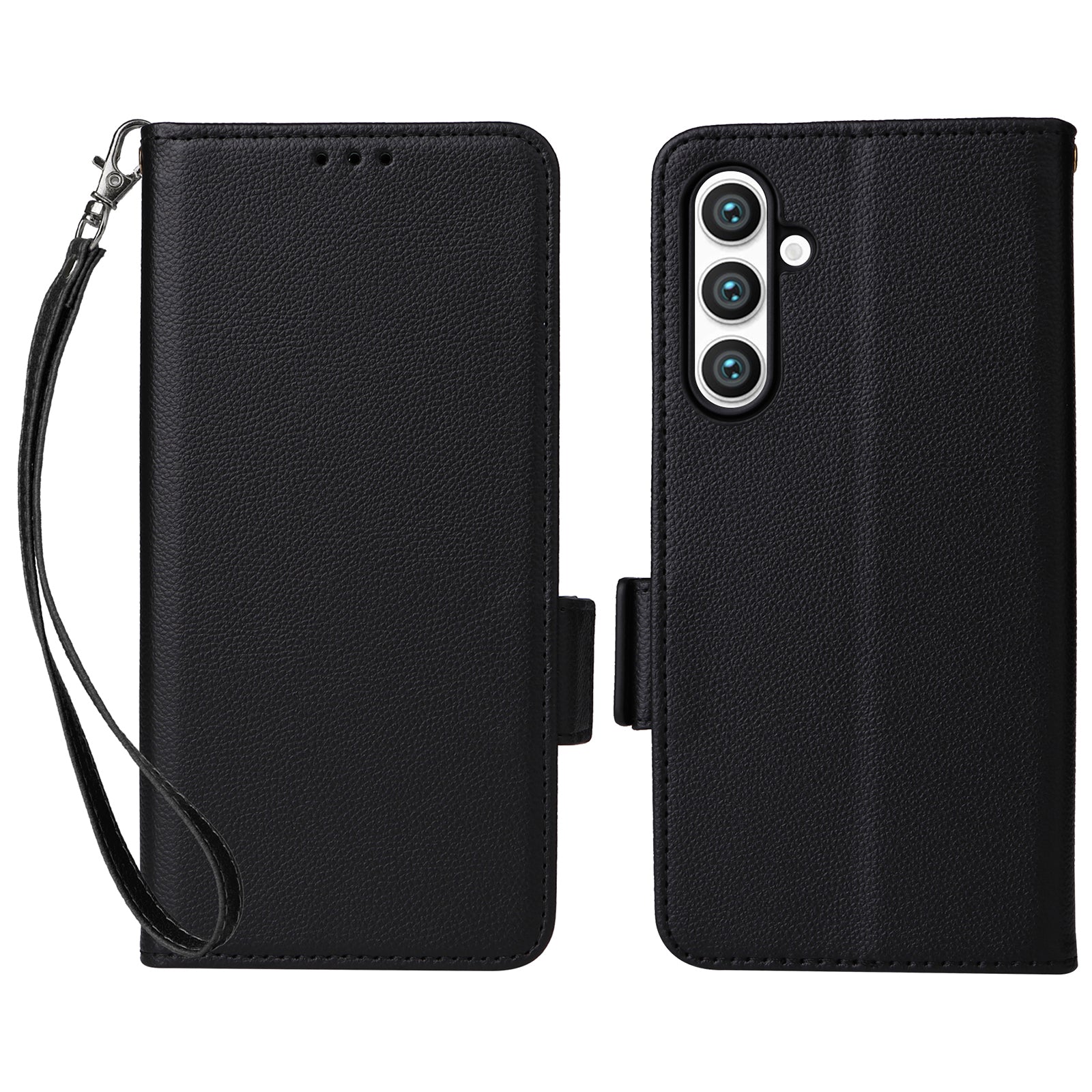 For Samsung Galaxy S23 FE Anti-scratch Litchi Texture PU Leather Case Wallet Stand Phone Cover with Strap For Samsung Galaxy S23 FE Anti-scratch Litchi Texture PU Leather Case Wallet Stand Phone Cover with Strap